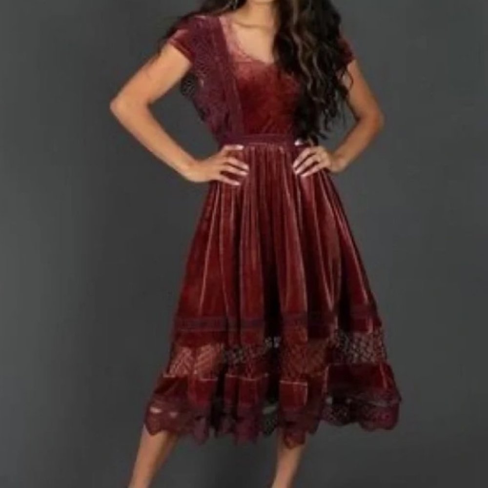ISO Joyfolie Lannah Dress L Rust